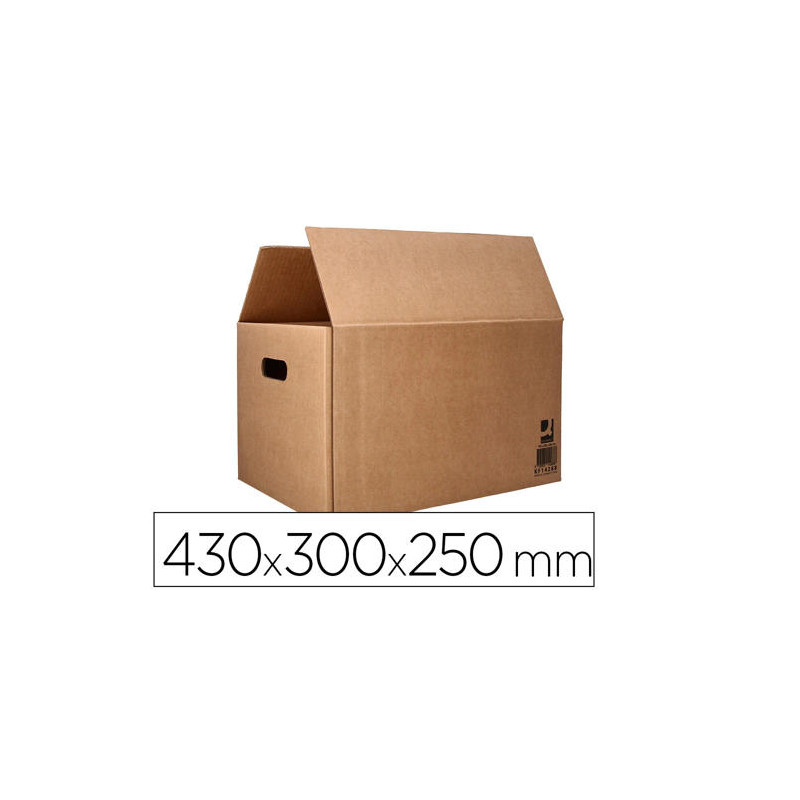 CAJA PARA EMBALAR Q-CONNECT AMERICANA ULTRARRESISTENTE CONASAS CARTON CANAL DOBLE 7 MM COLOR KRAFT 4