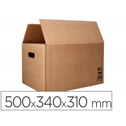 CAJA PARA EMBALAR Q-CONNECT AMERICANA ULTRARRESISTENTE CONASAS CARTON CANAL DOBLE 7 MM COLOR KRAFT 5