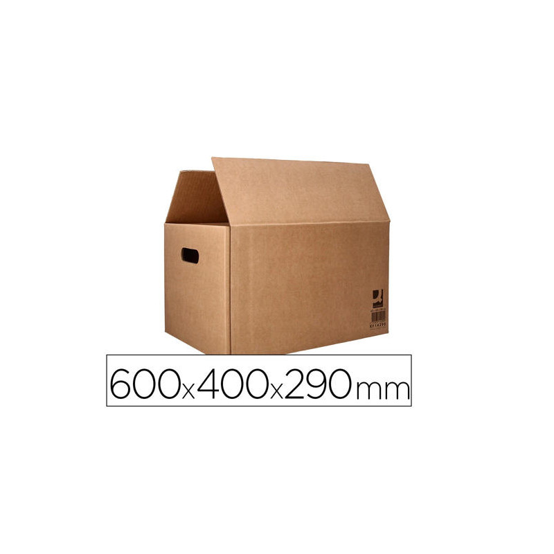 CAJA PARA EMBALAR Q-CONNECT AMERICANA ULTRARRESISTENTE CONASAS CARTON CANAL DOBLE 7 MM COLOR KRAFT 6