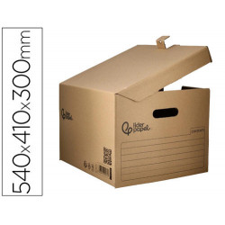 CAJON CONTENEDOR LIDERPAPEL CARTON MANUAL PARA 5 CAJAS ARCHIVO DEFINITVO FOLIO / 6 ARCHIVADORES A-Z 