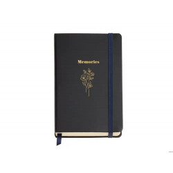 CUADERNO MIQUELRIUS BRITISH BLOOM RAMO TAPA DURA CON GOMILLA 100 HOJAS 100 GR LISO 90X140 MM