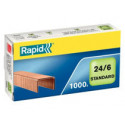 GRAPAS RAPID N 24/6 COBREADA CAJA DE 1000 UNIDADES