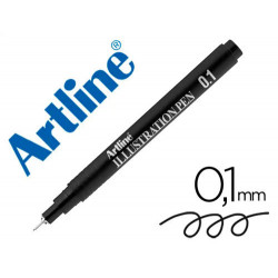 ROTULADOR ARTLINE CALIBRADO MICROMETRICO NEGRO ILLUSTRATION PEN EK-281ILN PUNTA POLIACETAL 0,1MM