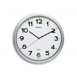 RELOJ MAUL STEP DE PARED REDONDO 40 CM DIAMETRO ELECTRICO COLOR PLATA