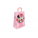 BOLSA PARA REGALO BASIKA PAPEL CELULOSA 90 GR MINNIE CON ASA RETORCIDA TAMAÑO S 240X100X320MM