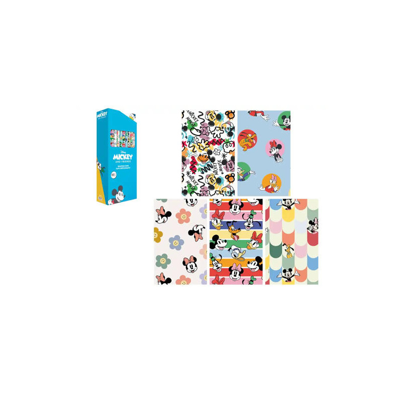 PAPEL DE REGALO BASIKA DISNEY MICKEY AND FRIENDS ROLLO ANCHO 70 CM LONGITUD 2 MT DISEÑOS SURTIDOS GR