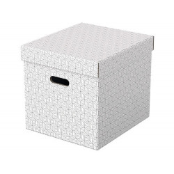 CAJA ALMACENAMIENTO ESSELTE CUBICA COLOR BLANCO 365X320X315 MM PACK DE 3 UNIDADES