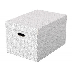 CAJA ALMACENAMIENTO ESSELTE GRANDE COLOR BLANCO 510X355X305 MM PACK DE 3 UNIDADES