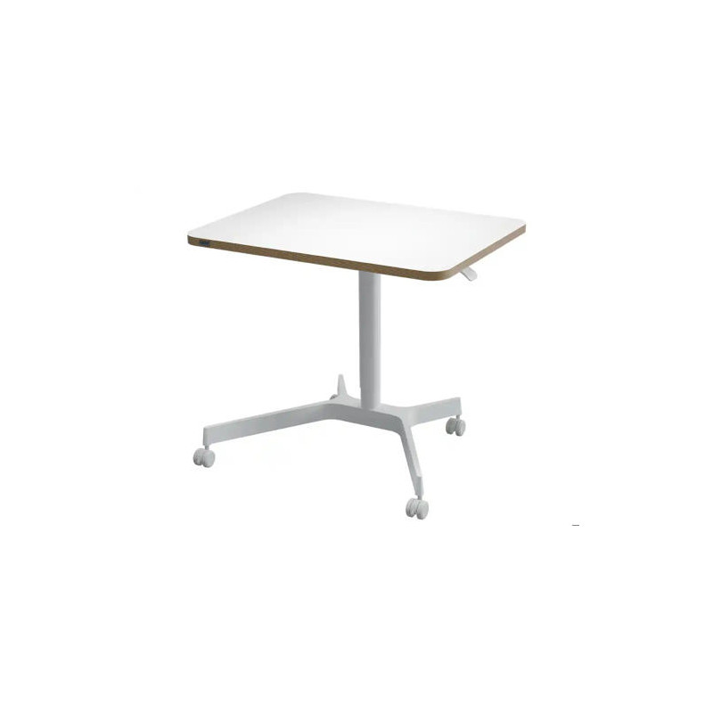 MESA LEITZ ERGO REGULABLE EN ALTURA NEUMATICA TABLERO 80X60 CM CON 4 RUEDAS COLOR BLANCO