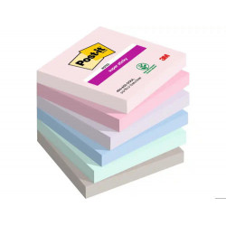 BLOC DE NOTAS ADHESIVAS QUITA Y PON POST IT SUPER STICKY CARNIVAL 100% PEFC 76X127 MM PACK DE 6 BLOC