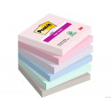 BLOC DE NOTAS ADHESIVAS QUITA Y PON POST IT SUPER STICKY CARNIVAL 100% PEFC 76X127 MM PACK DE 6 BLOC