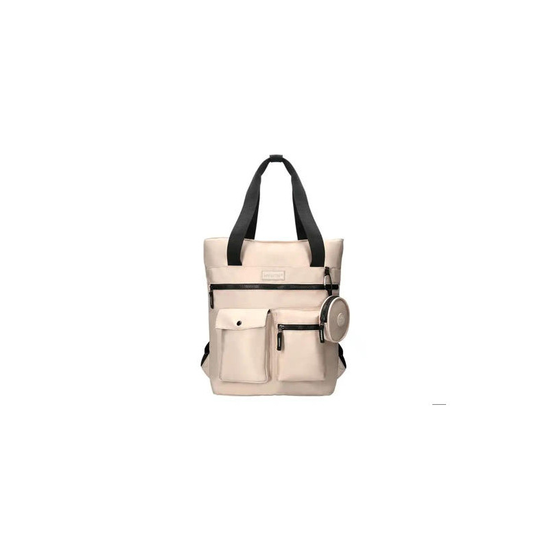 MOCHILA ANTARTIK BOLSO FLIP BAG CON ACOLCHADO PARA PORTATIL 15'' BEIGE 400X120X390 MM