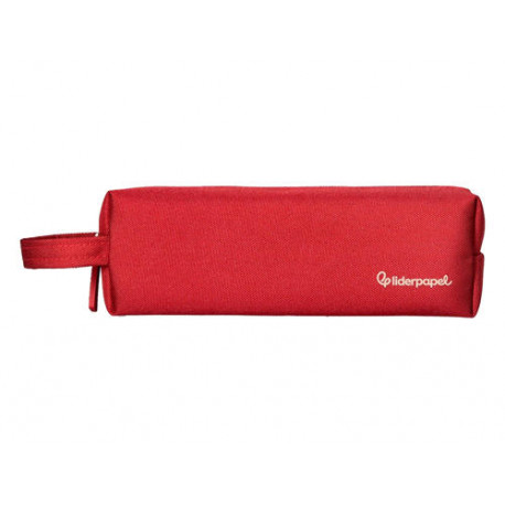 ESTUCHE PORTATODO LIDERPAPEL CLASSIC RECTANGULAR CON ASA 210X70MM ROJO