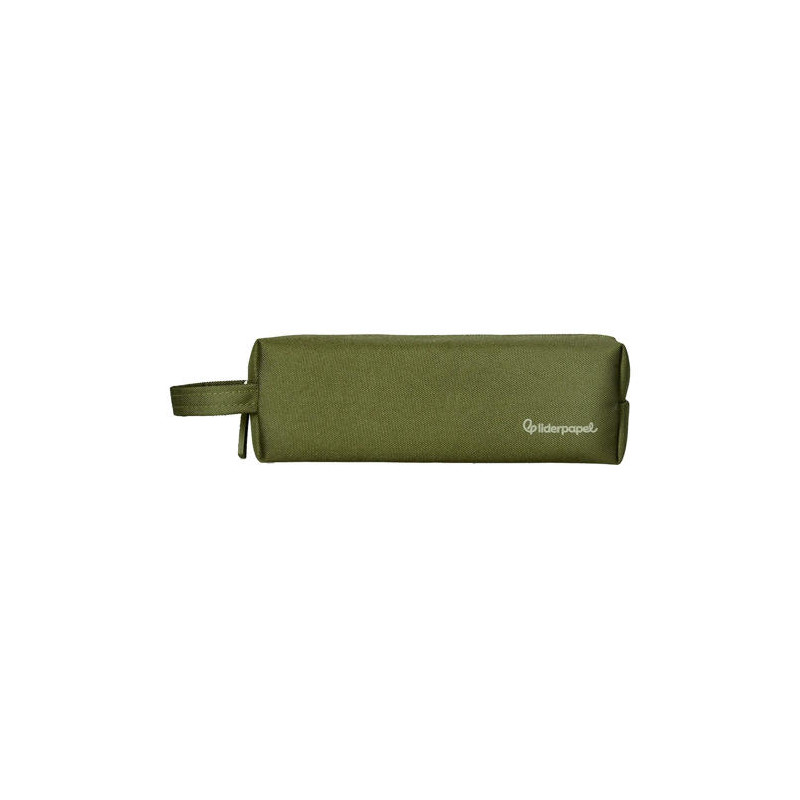 ESTUCHE PORTATODO LIDERPAPEL CLASSIC RECTANGULAR CON ASA 210X70MM VERDE MILITAR