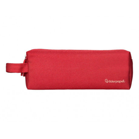 ESTUCHE PORTATODO LIDERPAPEL CLASSIC RECTANGULAR CON ASA 2 CREMALLERAS 210 X80MM ROJO