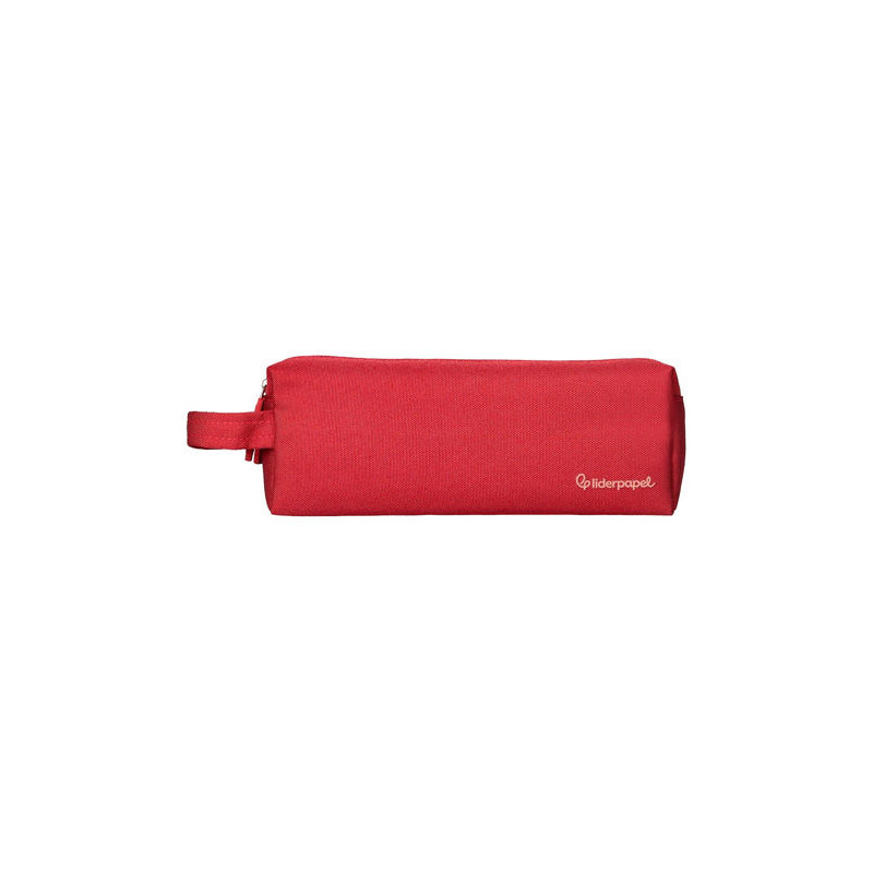 ESTUCHE PORTATODO LIDERPAPEL CLASSIC RECTANGULAR CON ASA 2 CREMALLERAS 210 X80MM ROJO