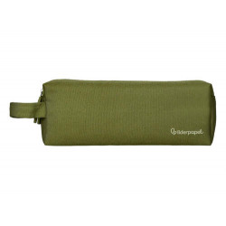 ESTUCHE PORTATODO LIDERPAPEL CLASSIC RECTANGULAR CON ASA 2 CREMALLERAS 210 X80MM VERDE MILITAR