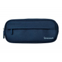 ESTUCHE PORTATODO LIDERPAPEL CLASSIC OVALADO 2 CREMALLERAS CON BOLSILLO DELANTERO 210X90MM AZUL MARI