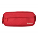 ESTUCHE PORTATODO LIDERPAPEL CLASSIC OVALADO 2 CREMALLERAS CON BOLSILLO DELANTERO 210X90MM ROJO