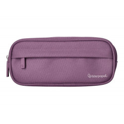 ESTUCHE PORTATODO LIDERPAPEL CLASSIC OVALADO 2 CREMALLERAS CON BOLSILLO DELANTERO 210X90MM MORADO EM