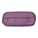 ESTUCHE PORTATODO LIDERPAPEL CLASSIC OVALADO 2 CREMALLERAS CON BOLSILLO DELANTERO 210X90MM MORADO EM