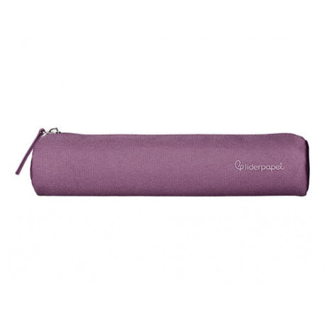 ESTUCHE PORTATODO LIDERPAPEL SLIM CILINDRICO 220X45MM MORADO EMPOLVADO