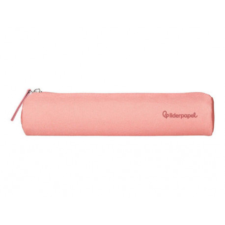 ESTUCHE PORTATODO LIDERPAPEL SLIM CILINDRICO 220X45MM ROSA