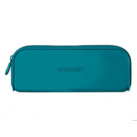 ESTUCHE PORTATODO ANTARTIK PRISMA SILICONA SOFT RECTANGULAR 185X50X75 MM COLOR TURQUESA