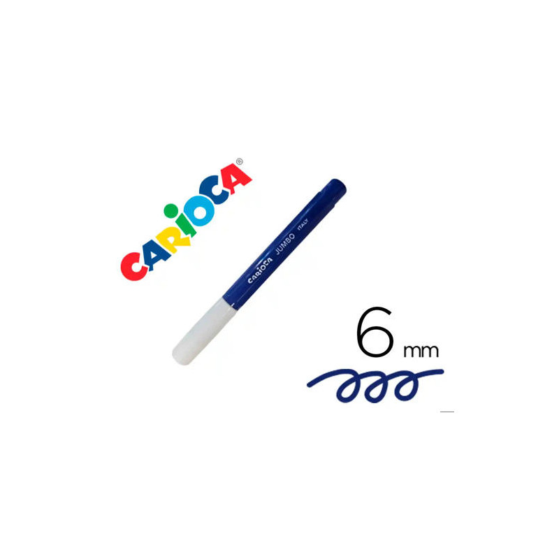 ROTULADOR CARIOCA JUMBO LAVABLE AZUL PUNTA GRUESA 6 MM