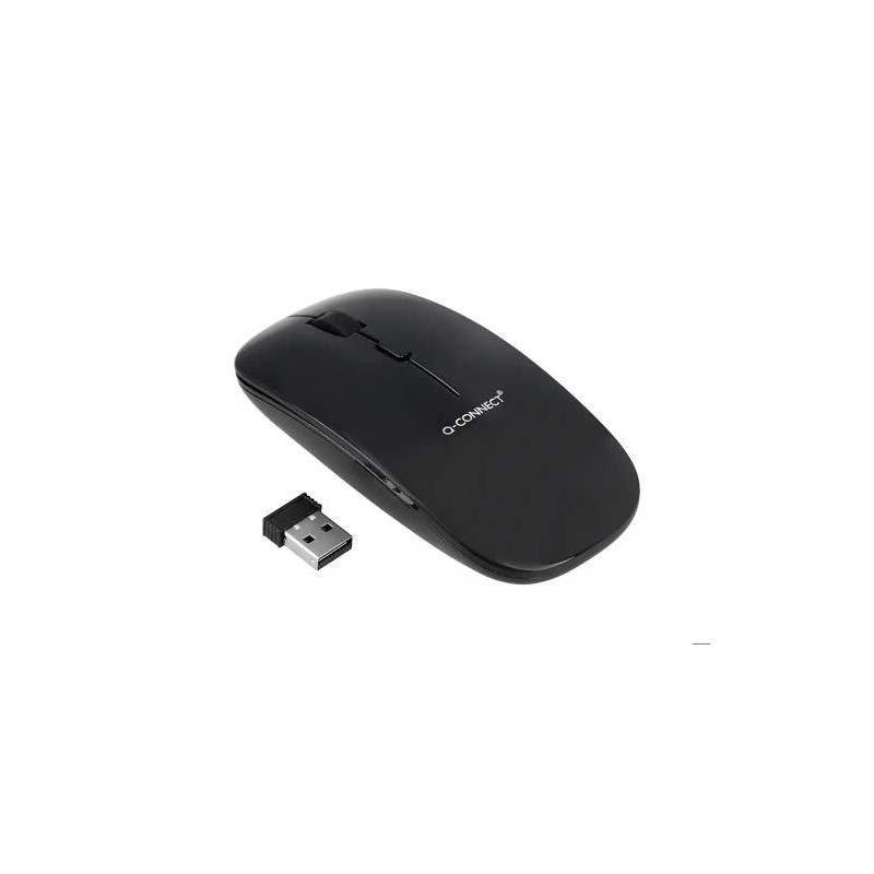 RATON Q-CONNECT OPTICO INALAMBRICO SILENCIOSO DPI 800/1200/1600 PILAS AAA NEGRO