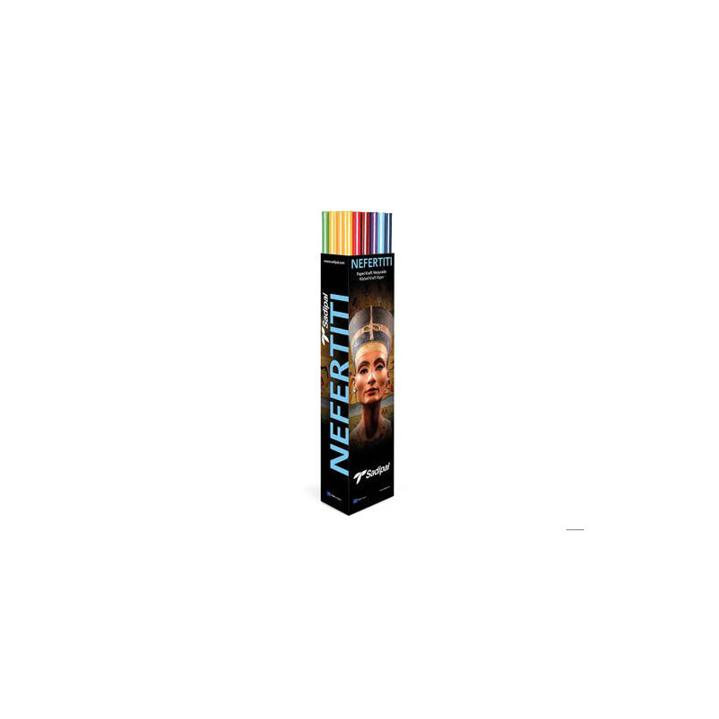 PAPEL KRAFT SADIPAL NEFERTITIS 1X3 MT GRAMAJE 65 GR EXPOSITOR DE 30 ROLLOS COLORES SURTIDOS