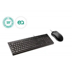 SET TECLADO Y RATON KENSINGTON KM100 EQ ECOLOGICO CON CABLE COLOR NEGRO