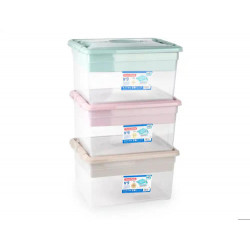 CAJA ORGANIZADORA PLASTICO PLASTICFORTE N 9 CON BANDEJA COLORES SURTIDOS 27X34X18 CM