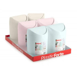 PAPELERA PLASTICO PLASTICFORTE TINY SOBREMESA 1,4L COLORES SURTIDOS 12,5X12,5X17,5 CM