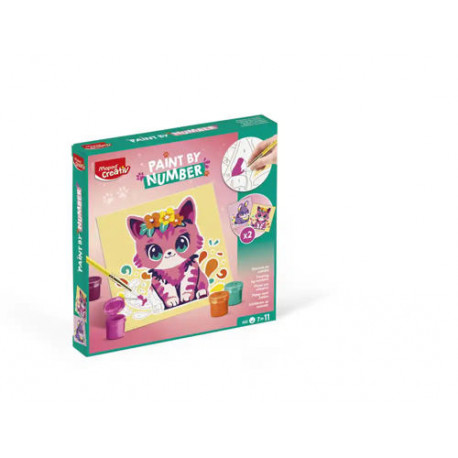 JUEGO MAPED CREATIV PINTA POR NUMEROS GATO/CONEJO