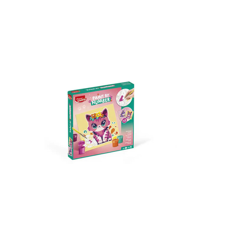 JUEGO MAPED CREATIV PINTA POR NUMEROS GATO/CONEJO