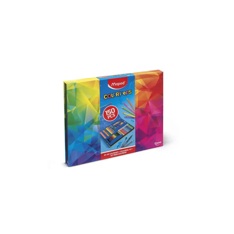 ESTUCHE PINTURA MAPED COLOR PEPS KIT DE 150 PIEZAS SURTIDAS